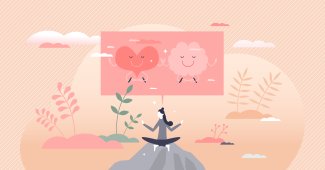 una ragazza immagina la scelta fra cuoree cervello