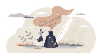 calamaio penna e ragazza 