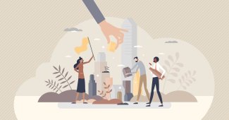 persone costruiscono edifici