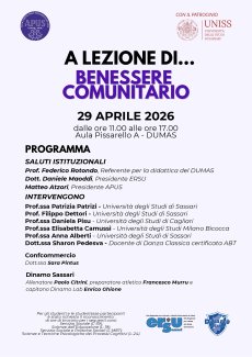 A lezione di... BENESSERE COMUNITARIO